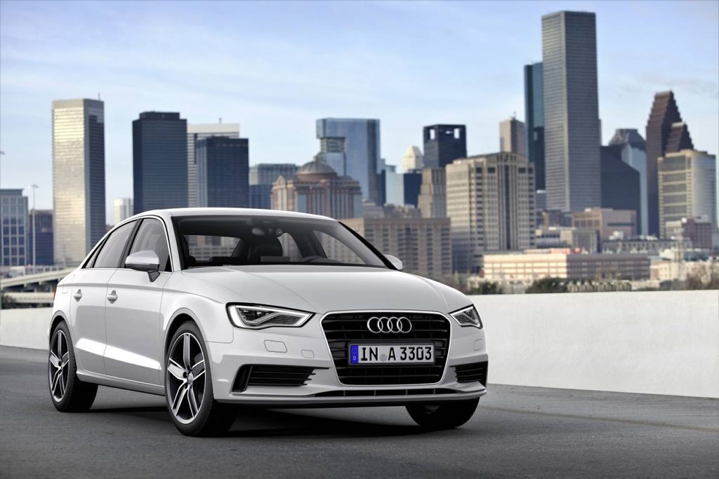 The Audi A3 sedan. The Audi A3 sedan.